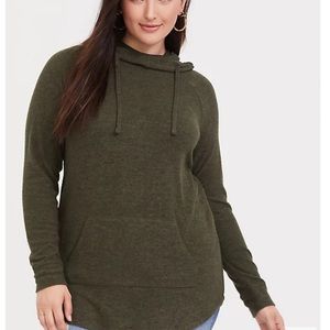 Torrid Olive Tunic Hoodie